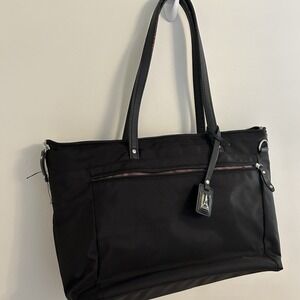 Travel Pro Black Laptop Tote Bag RFID Blocking Identity Theft Protection